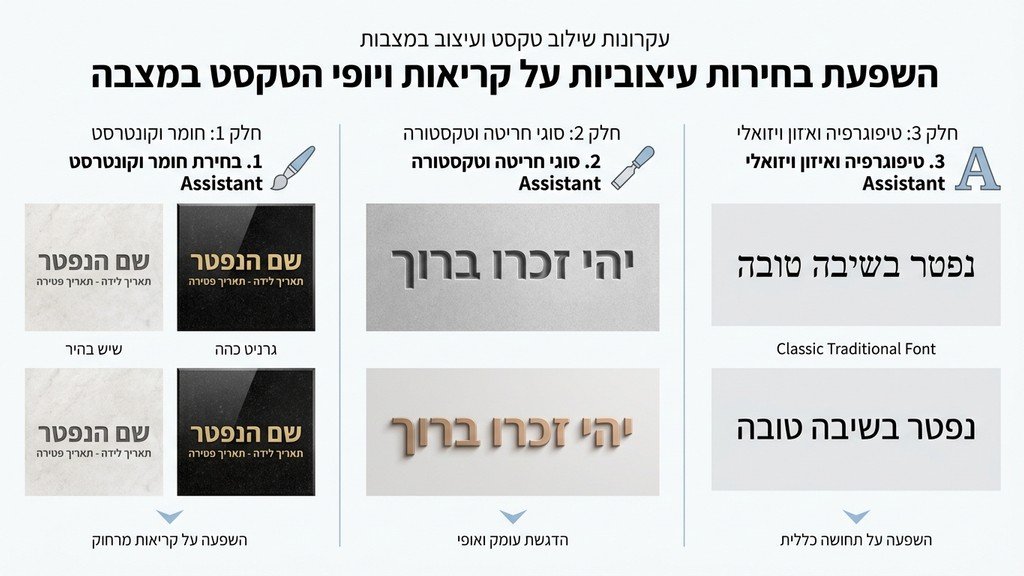נוצר על ידי מודל בינה מלאכותית Gemini Pro חריטת אותיות ועיטורים על מצבה זוגית