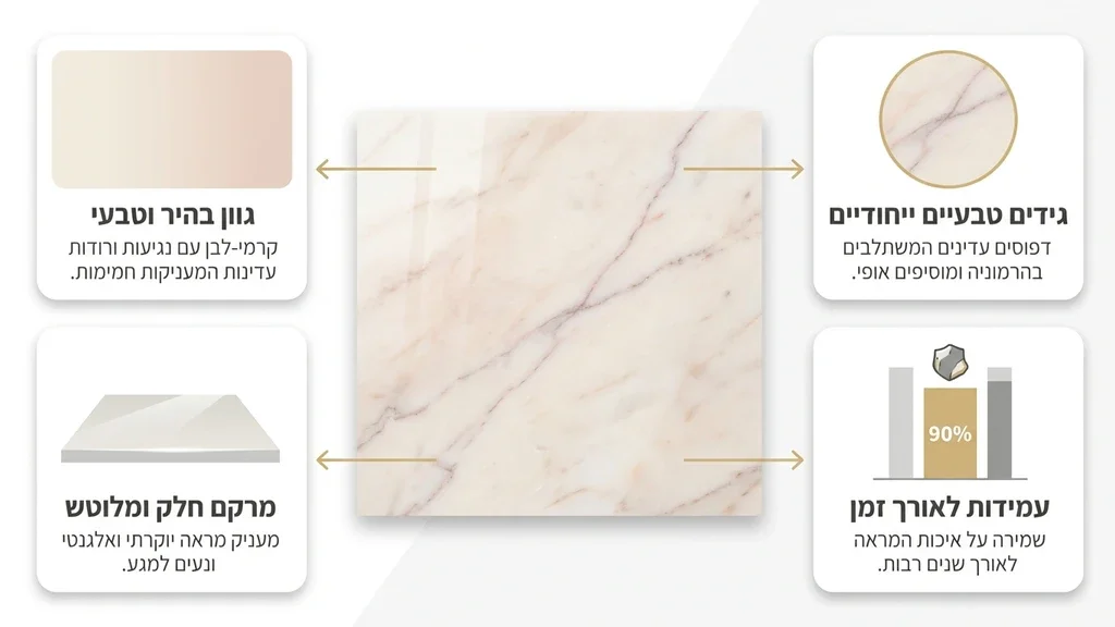 תקריב של מצבת אבן חברון המציג את המרקם הטבעי והגוון הבהיר