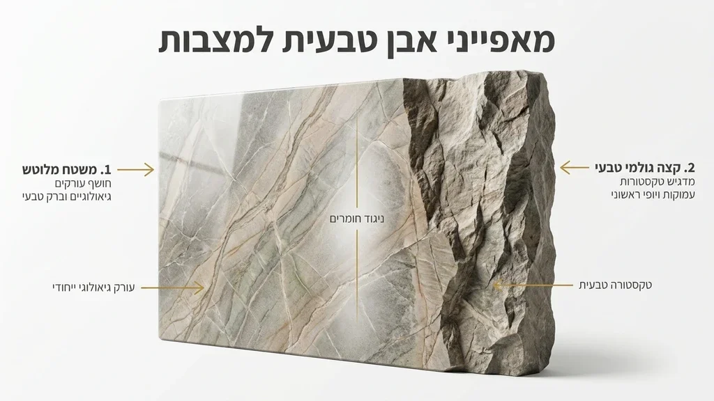 נוצר על ידי מודל בינה מלאכותית Gemini Pro תקריב על טקסטורה של מצבת אבן טבעית