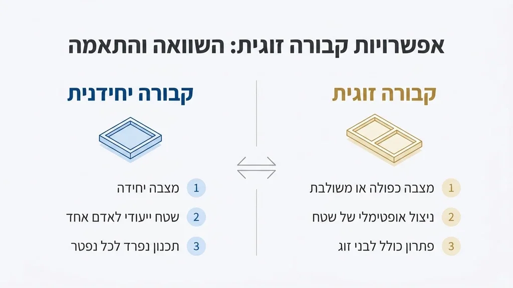 נוצר על ידי מודל בינה מלאכותית Gemini Pro מצבה זוגית מגרניט שחור בעיצוב אישי נקי
