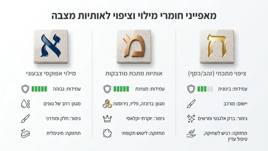 נוצר על ידי מודל בינה מלאכותית Gemini Pro כלי עבודה מקצועיים לחידוש וצביעת אותיות על אבן טבעית