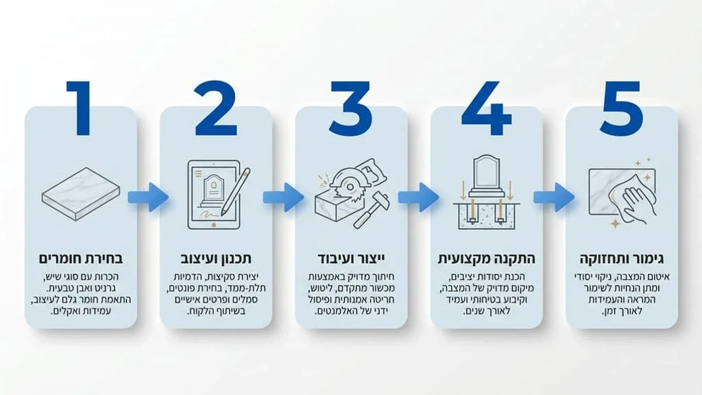 מצבת שיש מעוצבת ויוקרתית