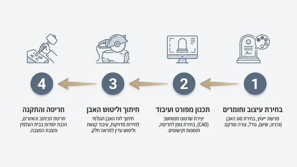 תכנון והקמת מצבה בבית עלמין