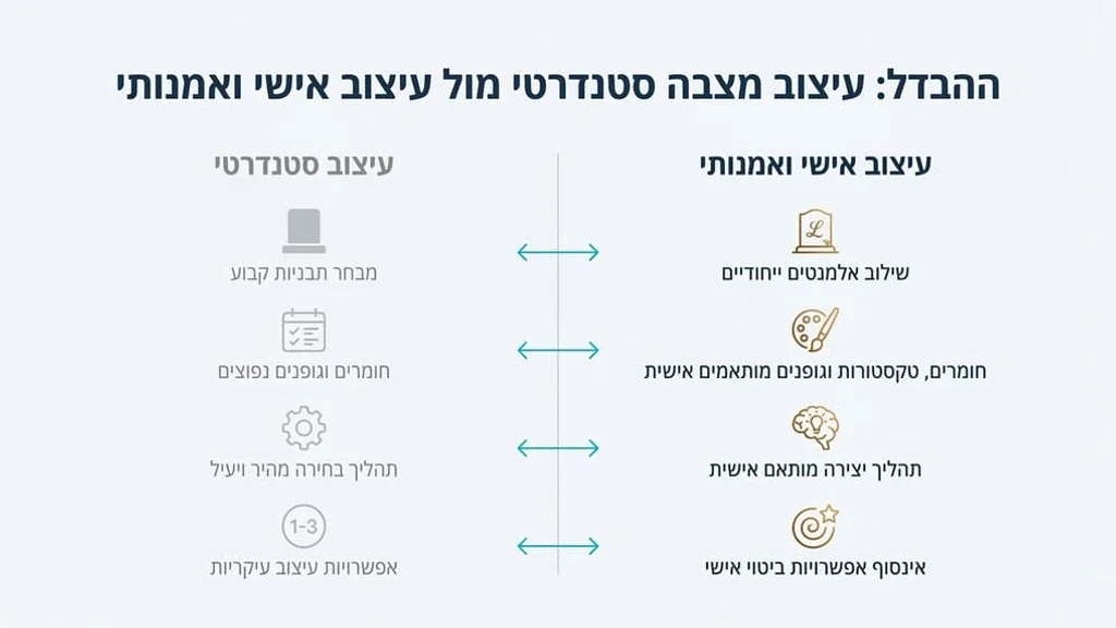 שילוב אותיות מתכת ועיטורים על אבן חלקה